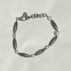 Brighton Dream Silver and Pearl Bracelet